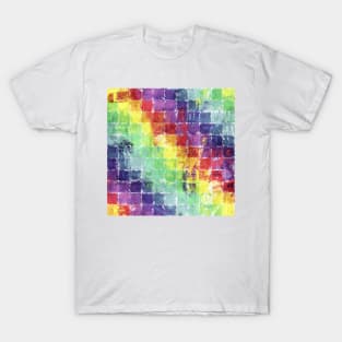 Geometric Squares Watercolor T-Shirt